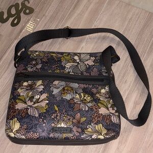Sakroots Women's Crossbody Bag - Black, Brown, and Green Floral
